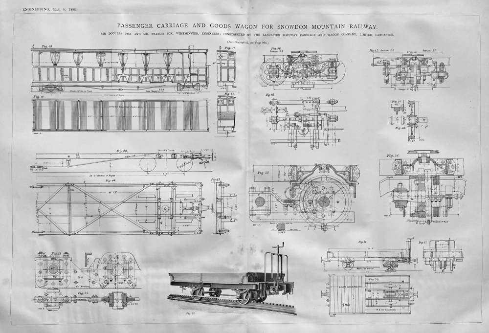 Passenger Carriage and Goods Wagon for Snowdon Mountain Railway.  1896.
