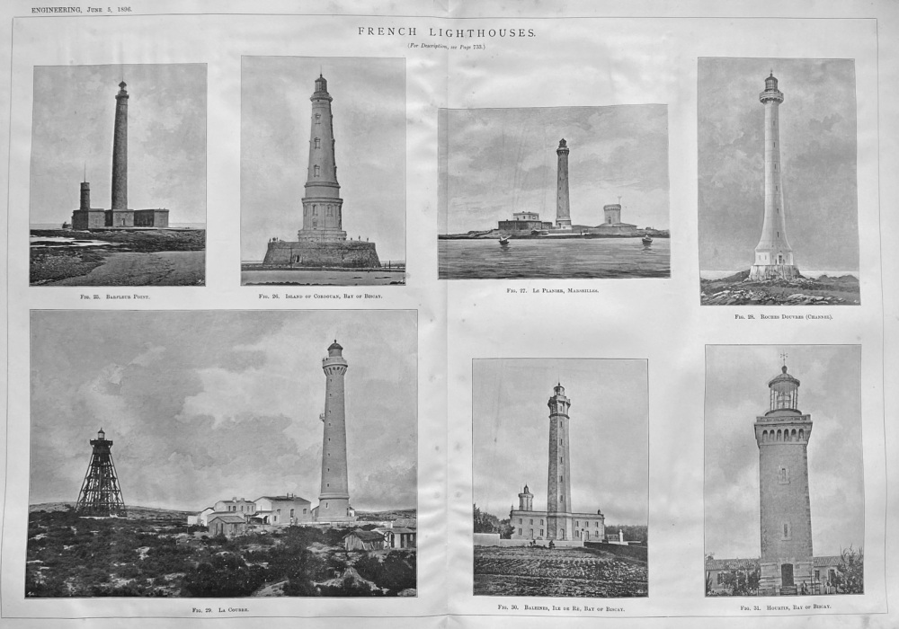 French Lighthouses.  1896.