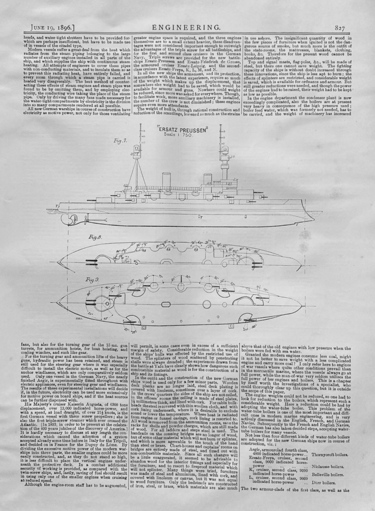 German War Vessels.1896.