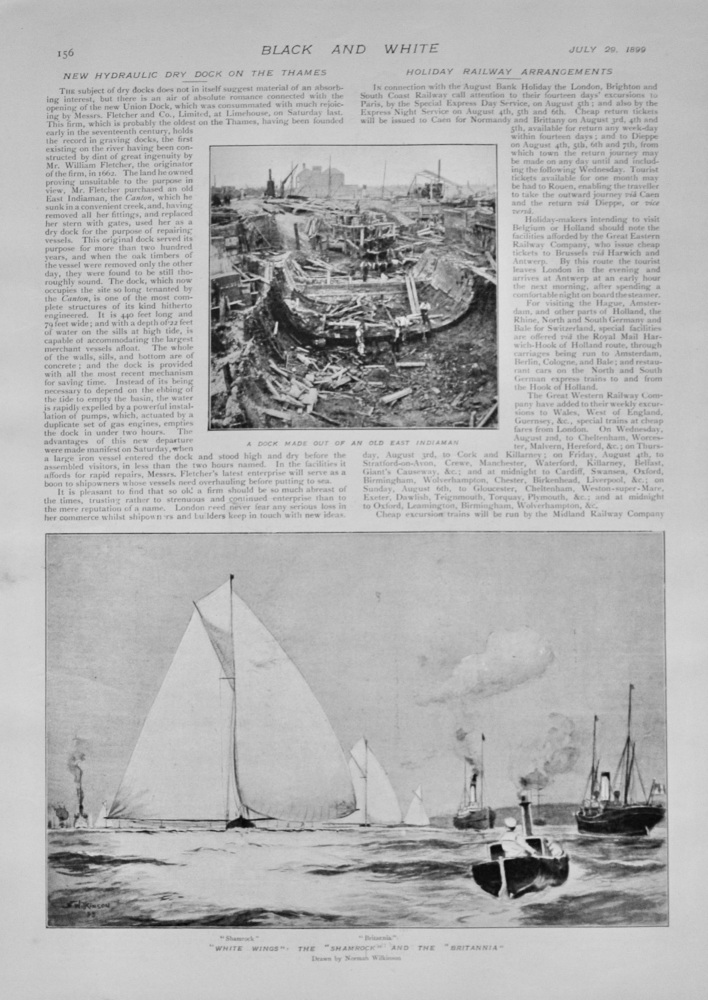 New Hydraulic Dry Dock on the Thames - 1899