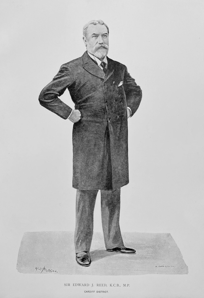 Sir Edward J.  Reed. K.C.B.,  M.P.  Cardiff  District.  1894.