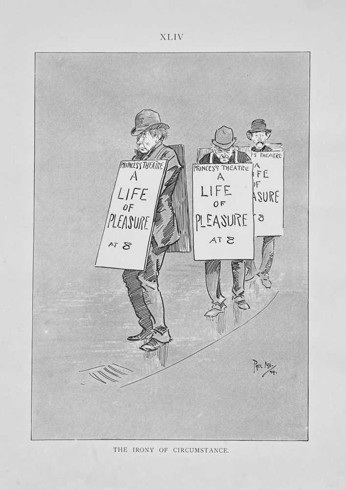 Phil May's  Sketch-Book. Cartoon  No. XLIV.  1895.