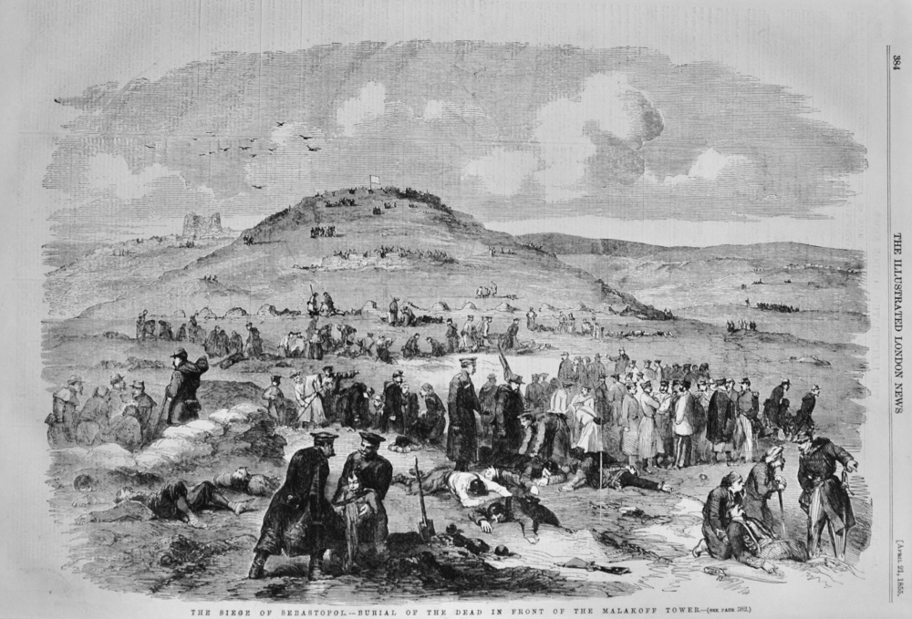 Burial of the Dead in front of the Malakoff Tower - 1855