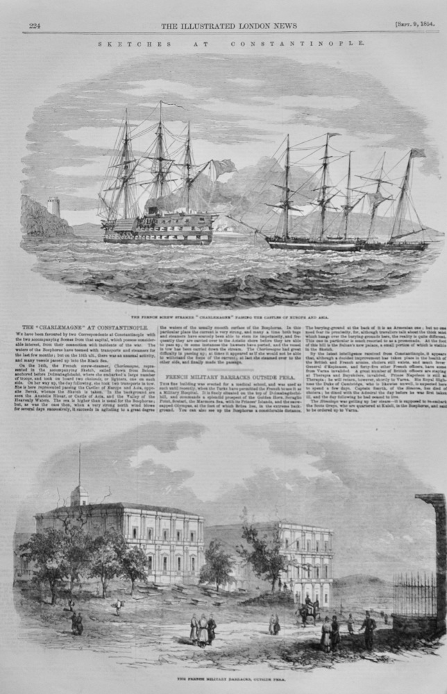The "Charlemagne" at Constantinople - 1854