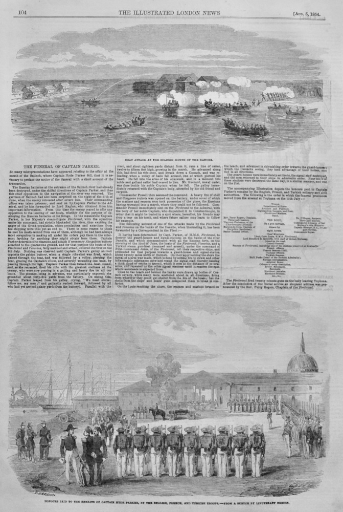 The Funeral of Captain Parker - 1854