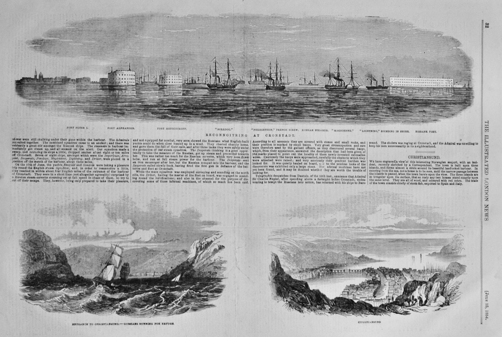 The Allied Fleets off Cronstadt - 1854