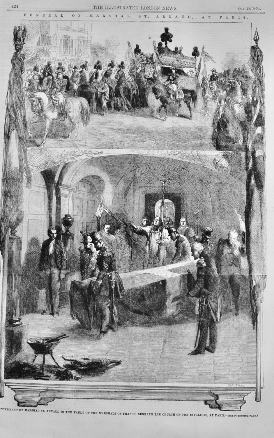 The Funeral of Marshal St Arnaud - 1854