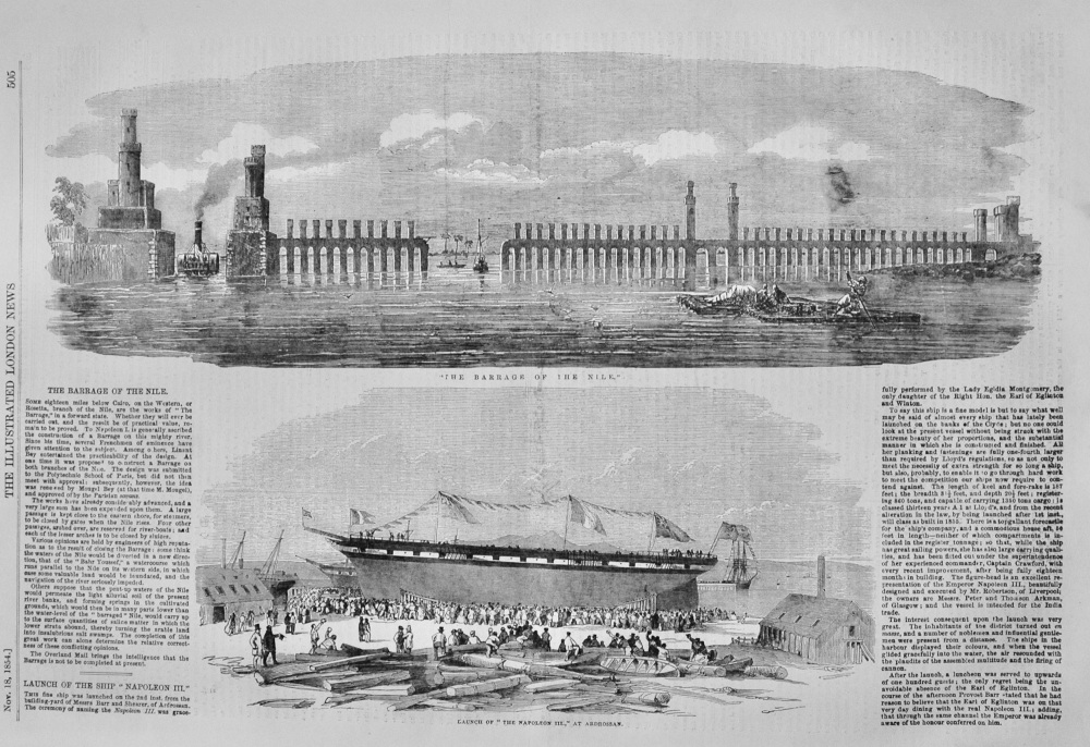 Launch of the Ship "Napoleon III" - 1854