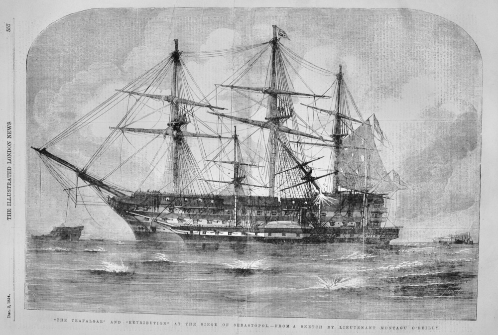"The Trafalgar" and "Retribution" at Sebastopol - 1854