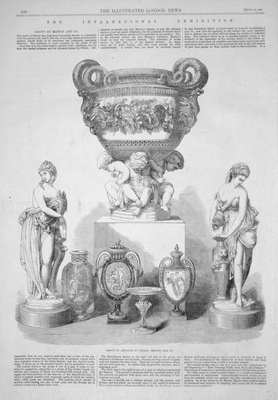 Display by Minton and Co. at the International Exhibition.  1862.