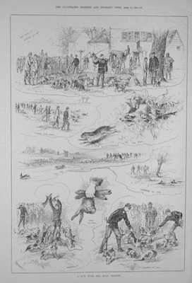 "A Run with the Eton Beagles."  April 12th 1884.