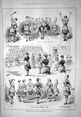 Gymnastics for Girls at Kensington Town Hall. 1884