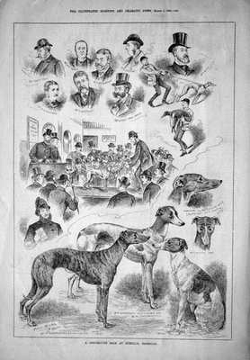 A Greyhound Sale at Rymill's, Barbican. 1884