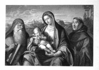 Virgin & Child with SS. Jerome and Francis.