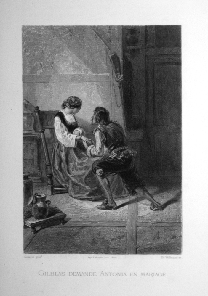 Gilblas demande Antonia en mariage  -  1863