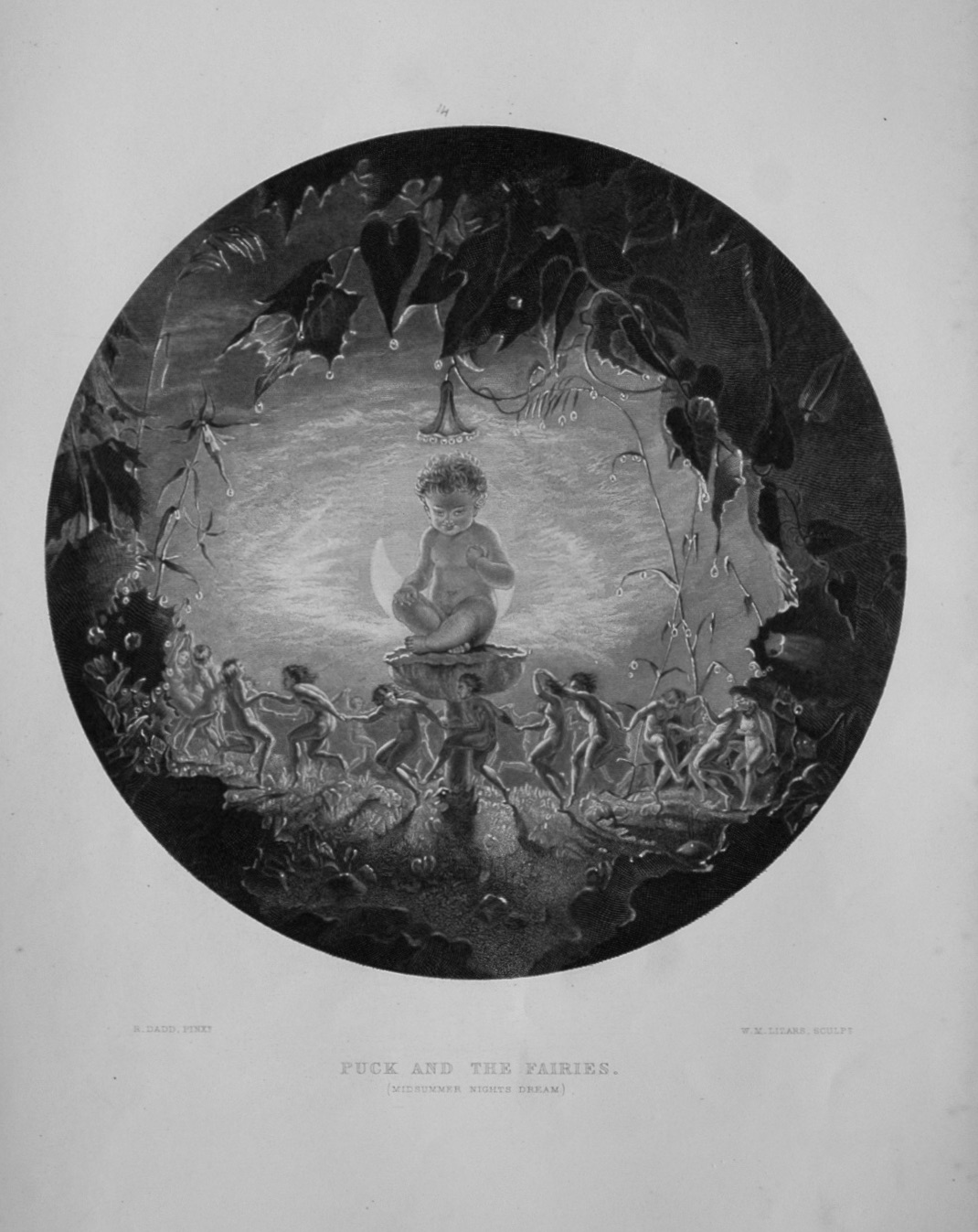 Puck and the Fairies. (Midsummer Nights Dream.)