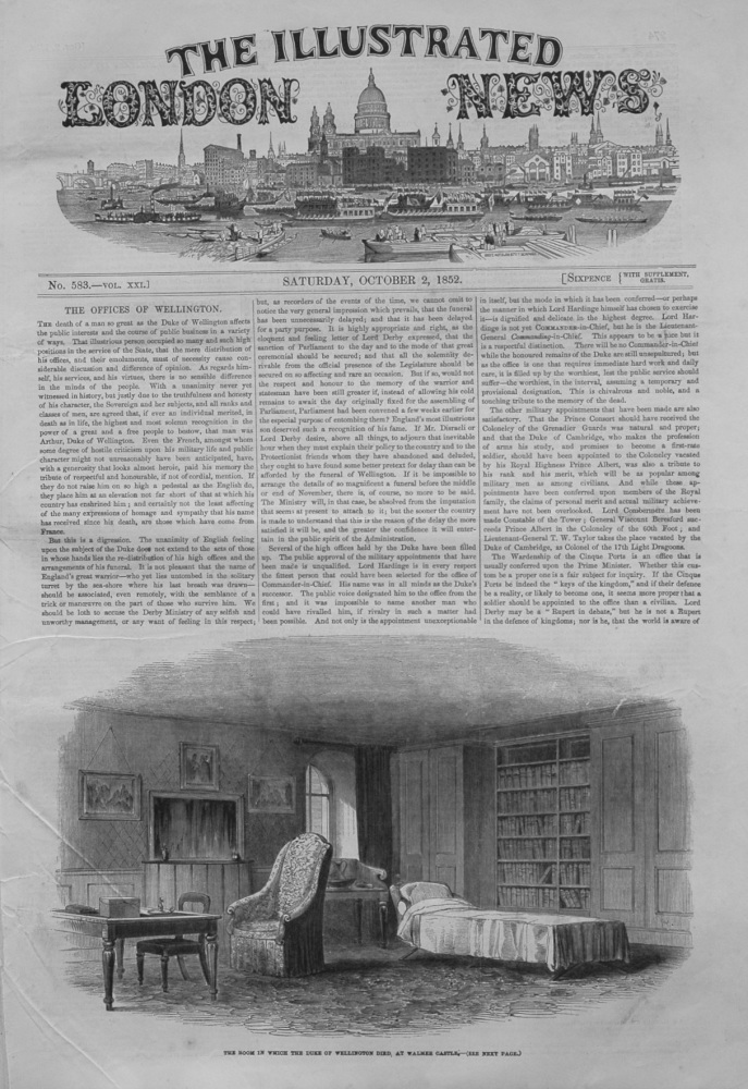 Illustrated London News, October 2nd, 1852.