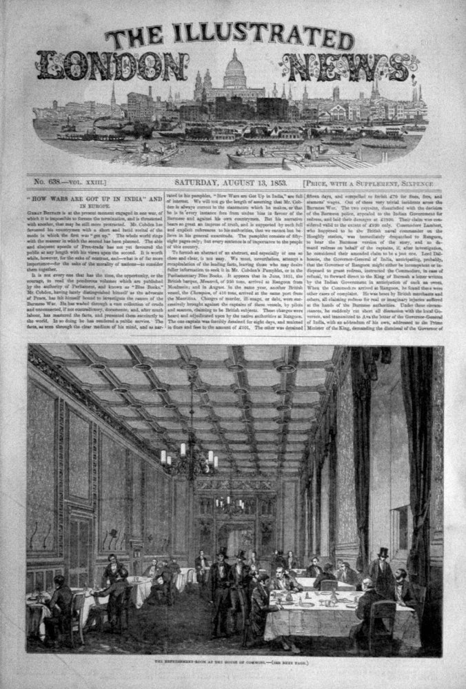 Illustrated London News,  August  13th 1853.