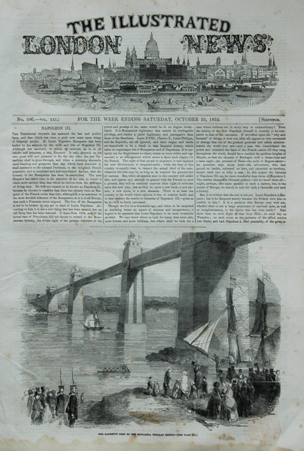 Illustrated London News October 23, 1852.
