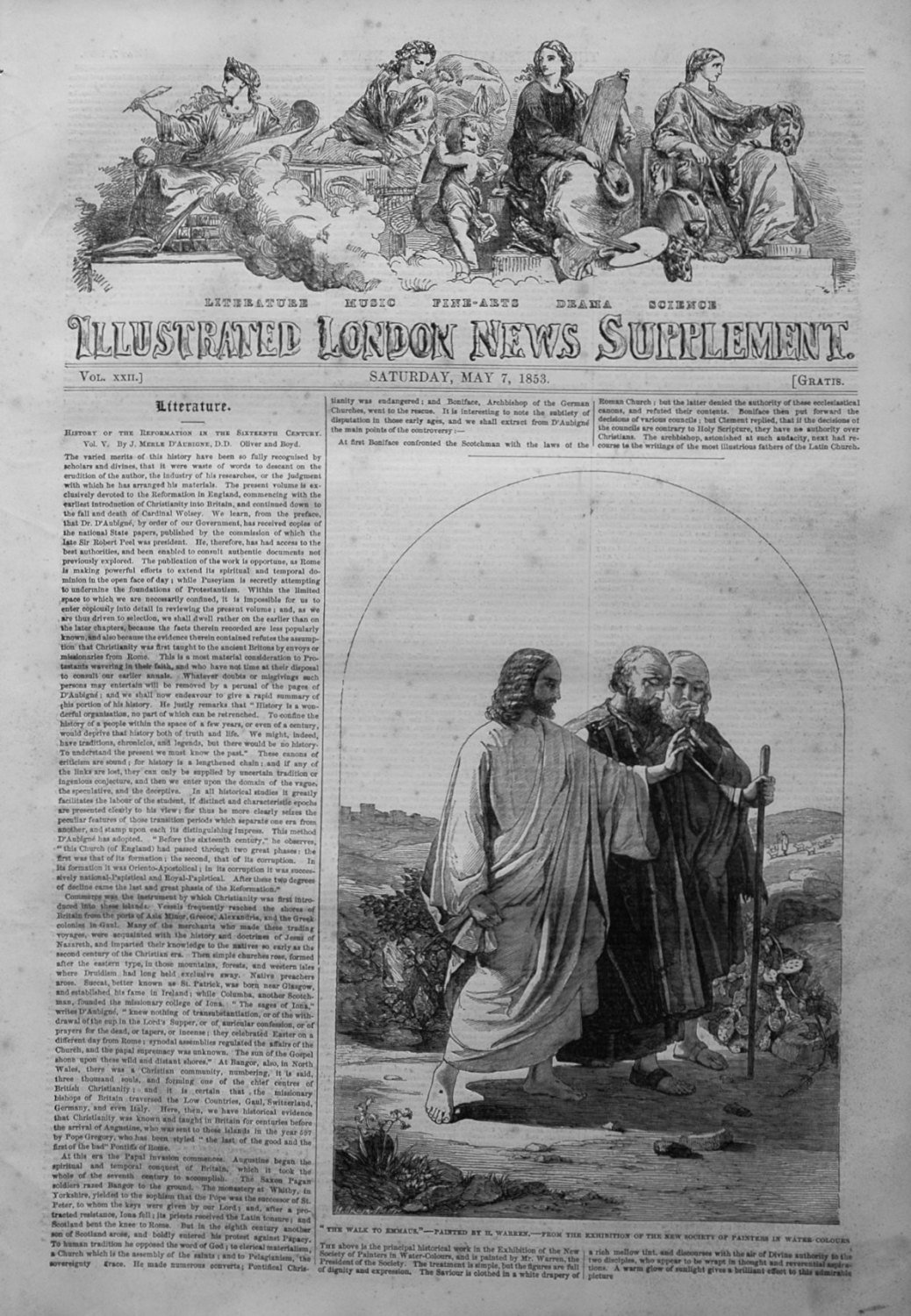 Illustrated London News, Supplement for May 7th, 1853.
