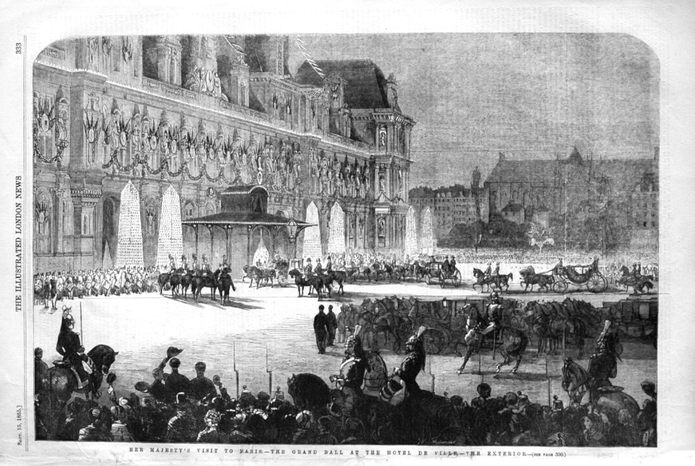 Her Majesty's Visit to Paris. - The Grand Ball at the Hotel De Ville. - The Exterior.