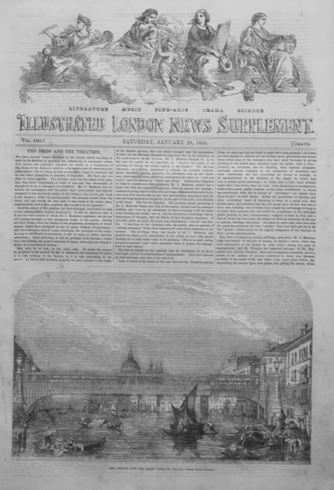Illustrated London News (Supplement) For January 29th, 1853.