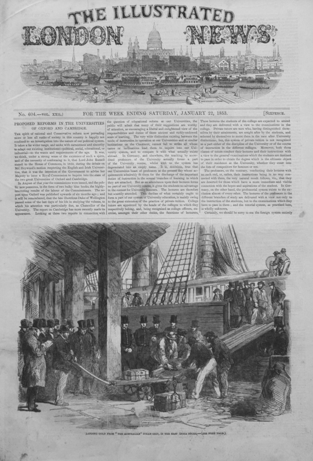 Illustrated London News January 22nd 1853.
