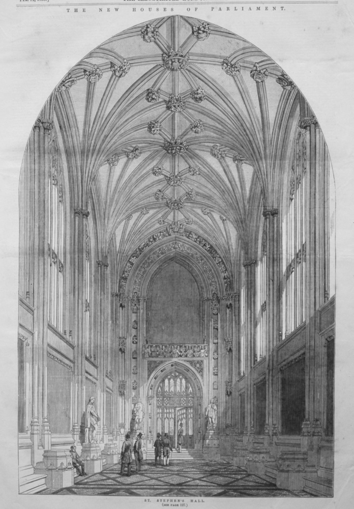 St. Stephen's Hall. : The New Houses of Parliament. 1853.