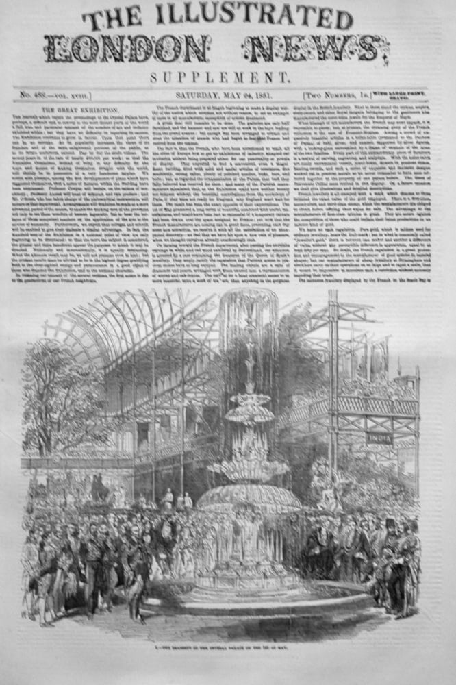 Illustrated London News, May 24th 1851. (Supplement)