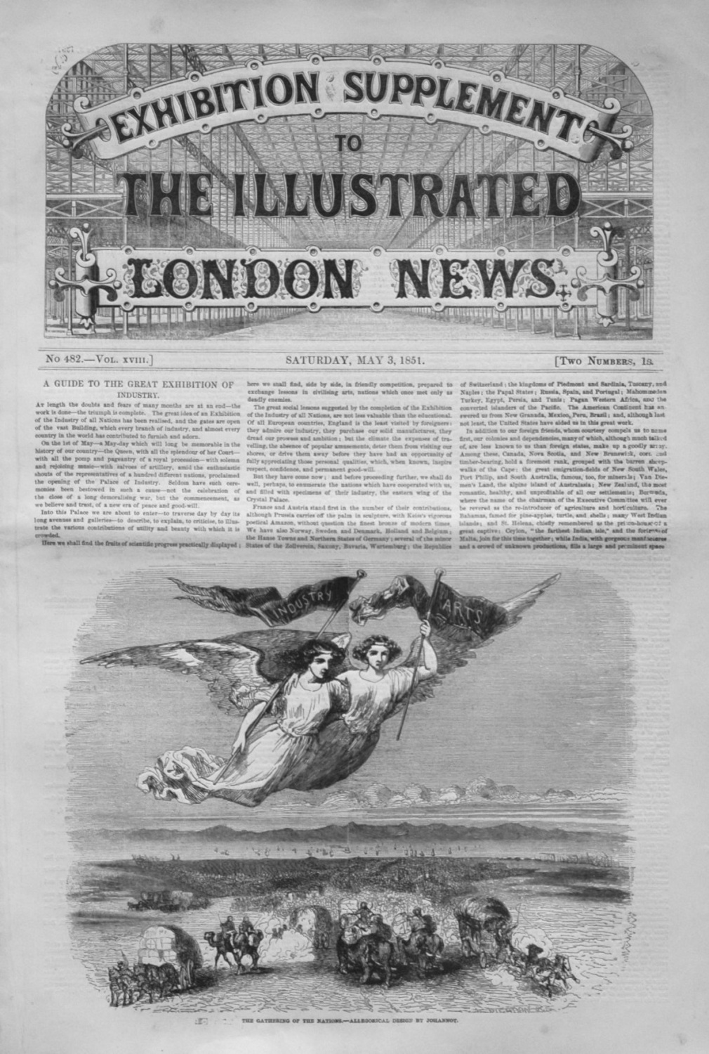 Exhibition Supplement to the Illustrated London News May 3rd 1851.