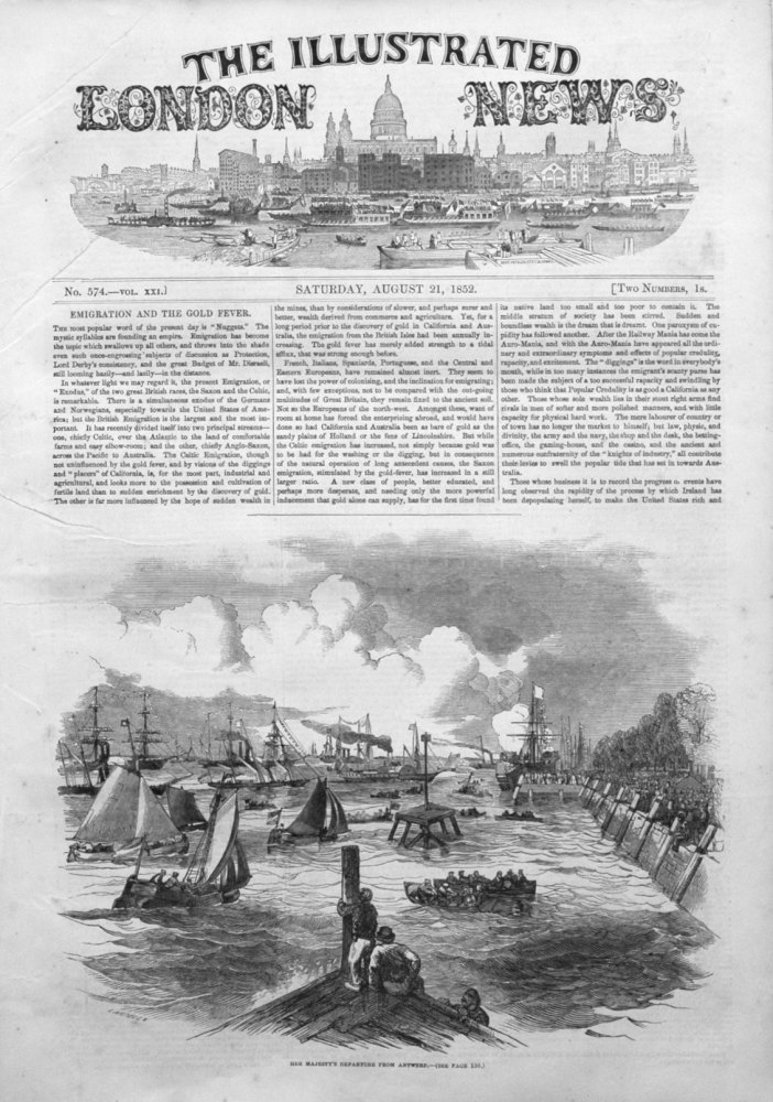 Illustrated London News,  August 21st 1852.