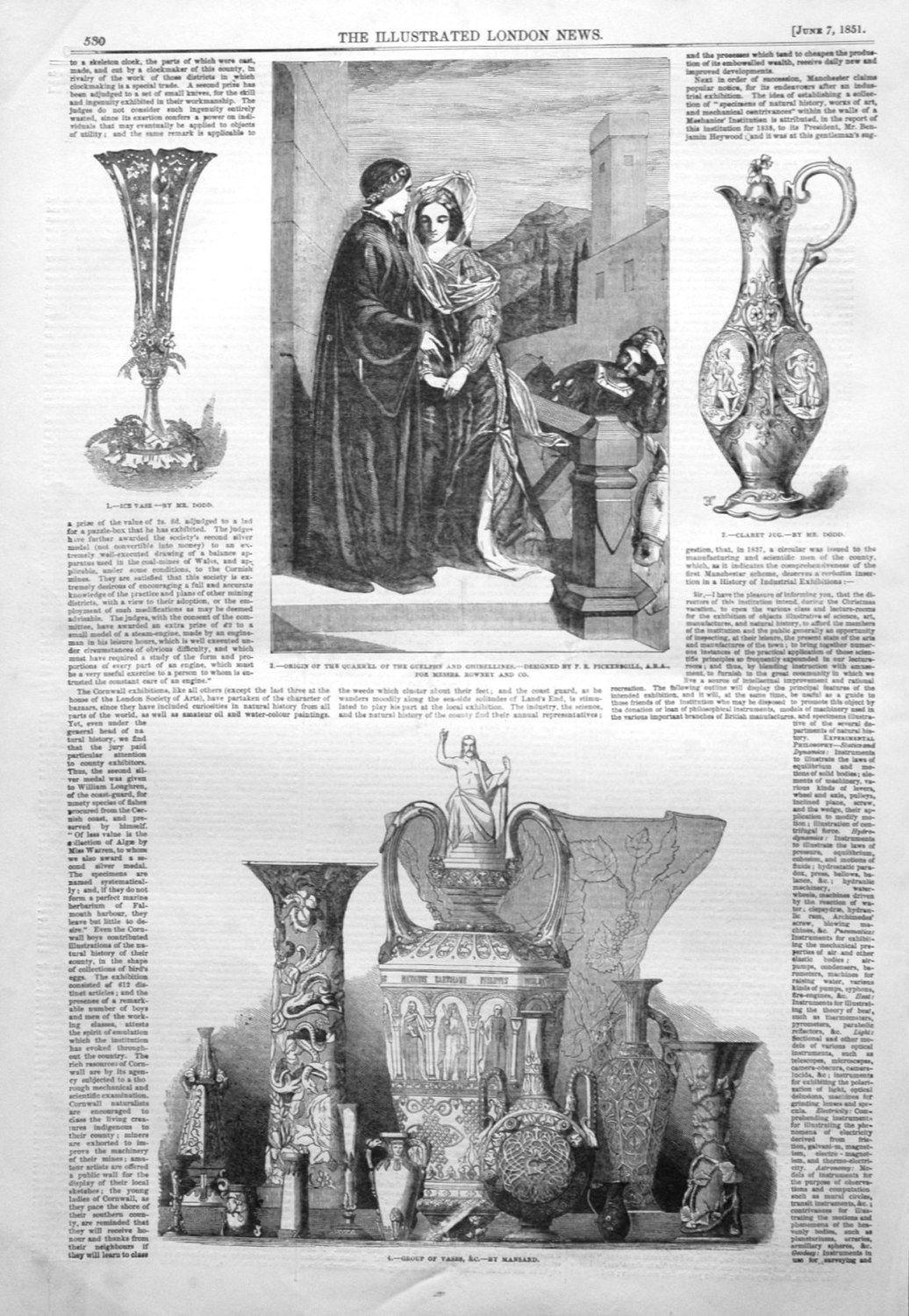Group of Vases, &c. By Mansard. 1851.