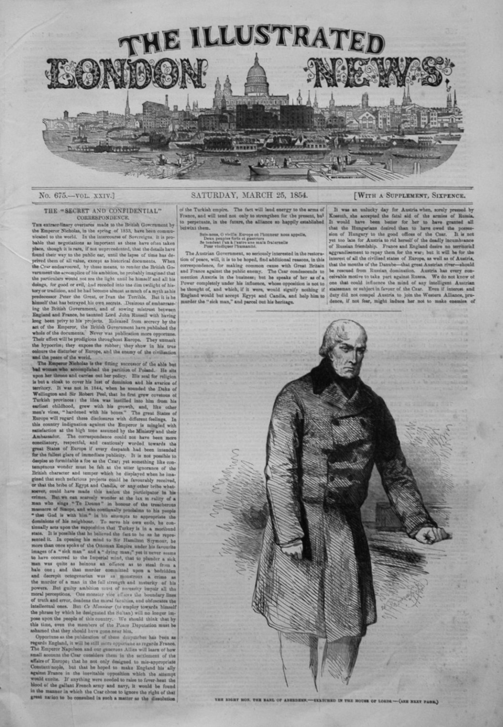 Illustrated London News March 25th 1854.
