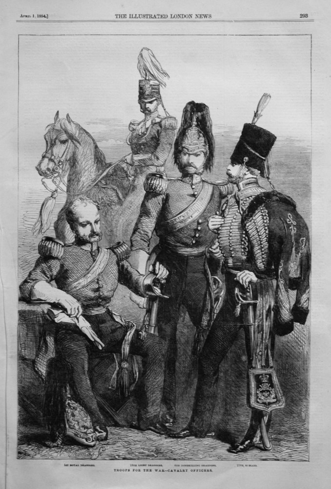 Troops for the War.- Cavalry Officers. 1854.