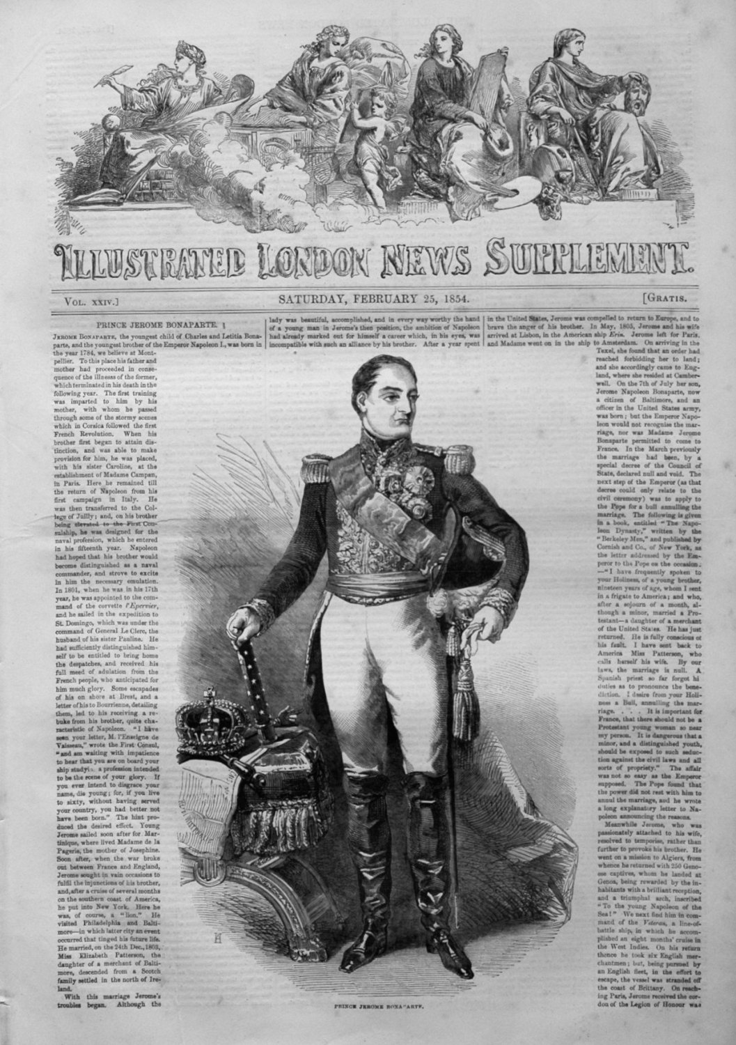 Illustrated London News (Supplement) for February 25th 1854.