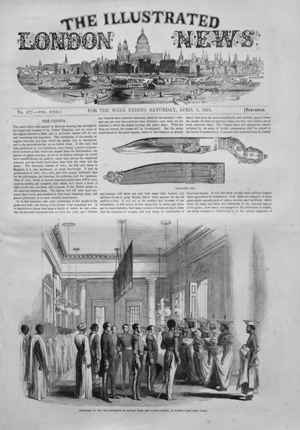 Illustrated London News April 5th 1851.