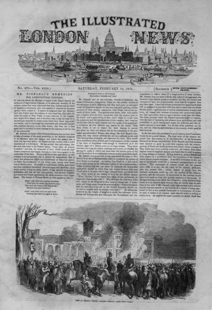 Illustrated London News,  February 15th 1851.