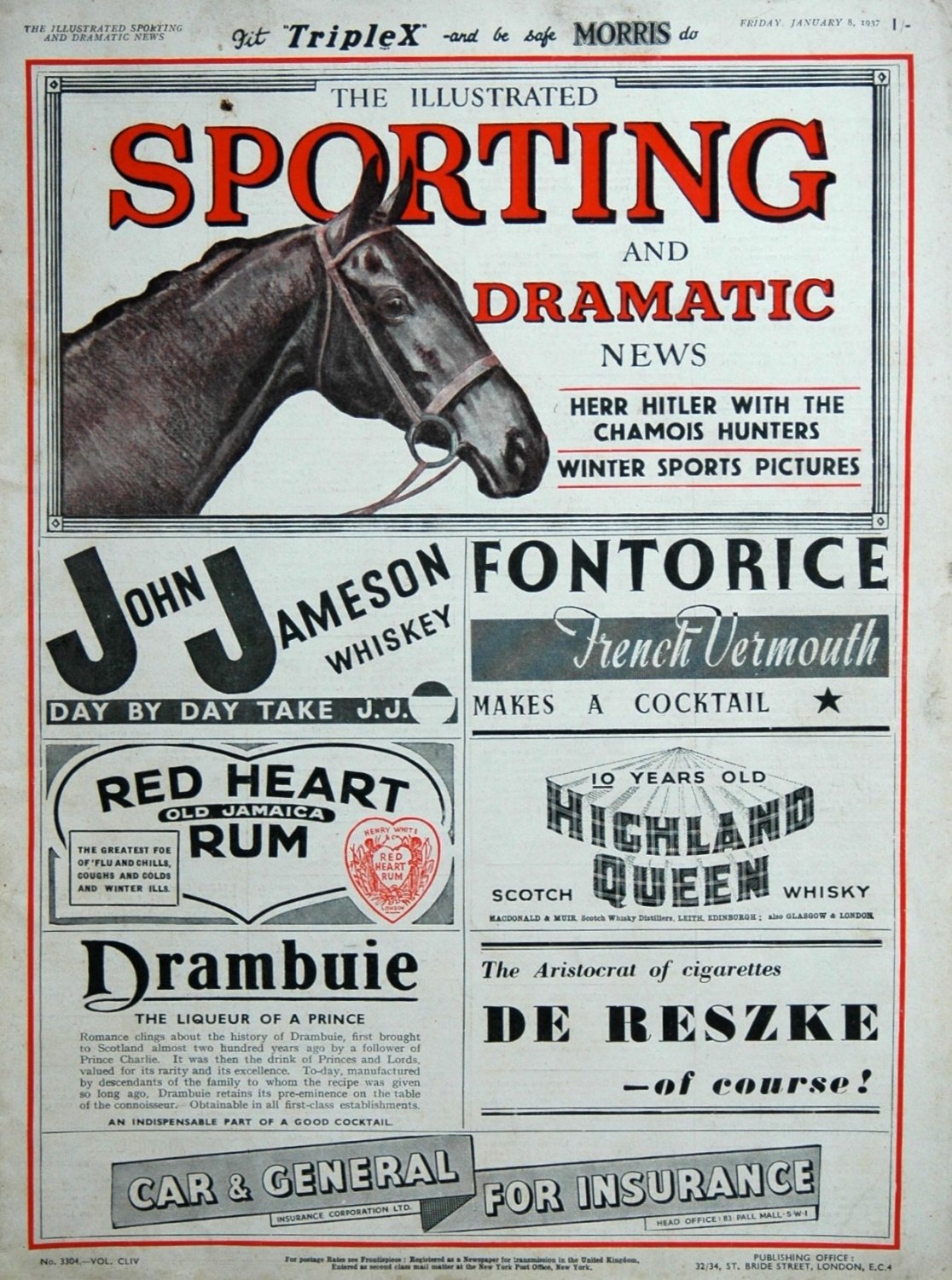 Illustrated Sporting and Dramatic News January 8th 1937.
