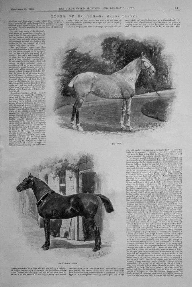 Types of Horses. By Maud Clarke.