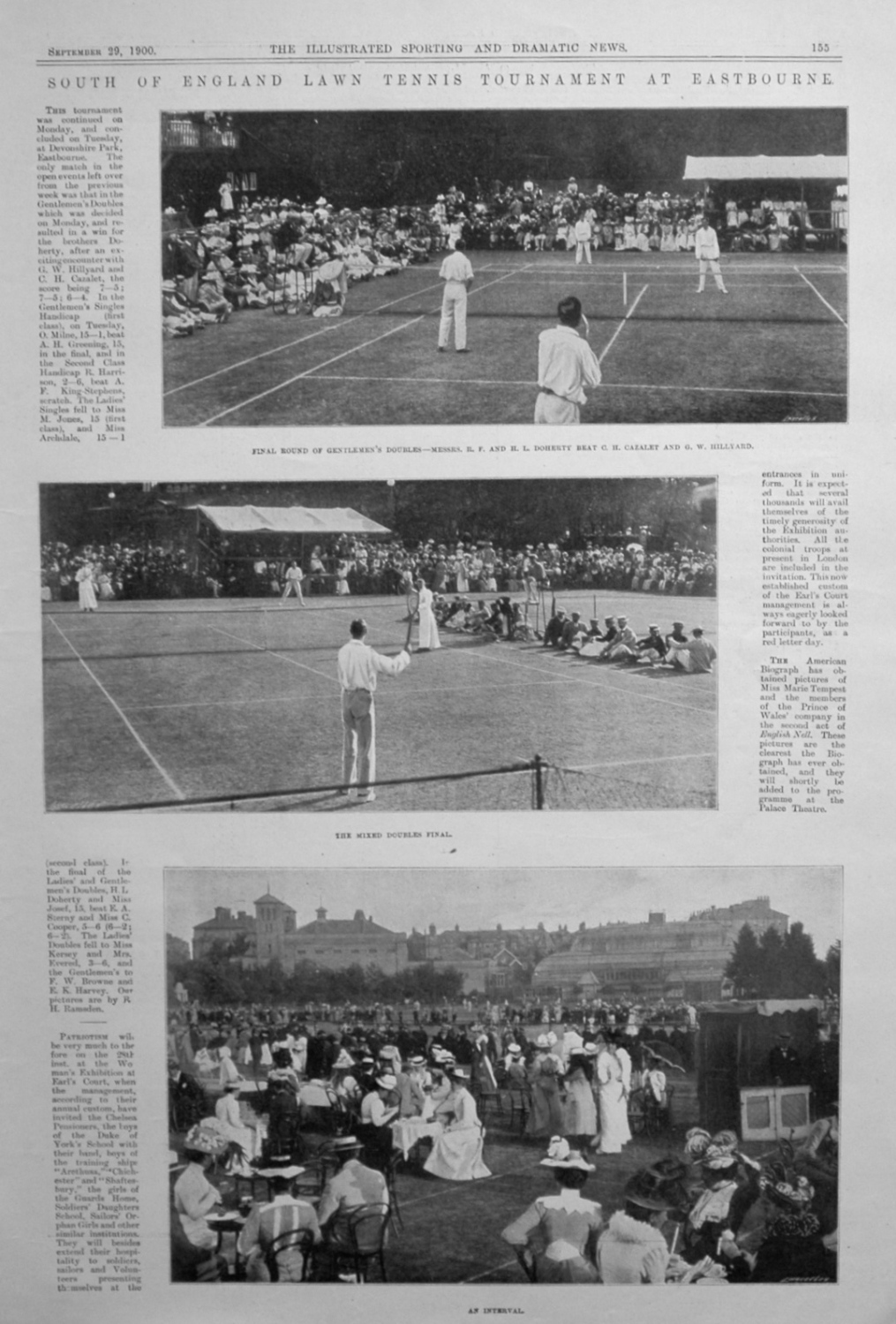 South of England Lawn Tennis Tournament at Eastbourne.