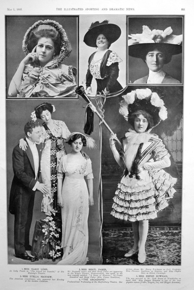Portraits from the Stage May 1900.