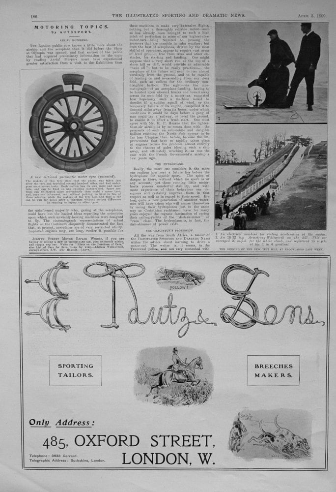 Motoring Topics by Autosport. April 3rd 1909.