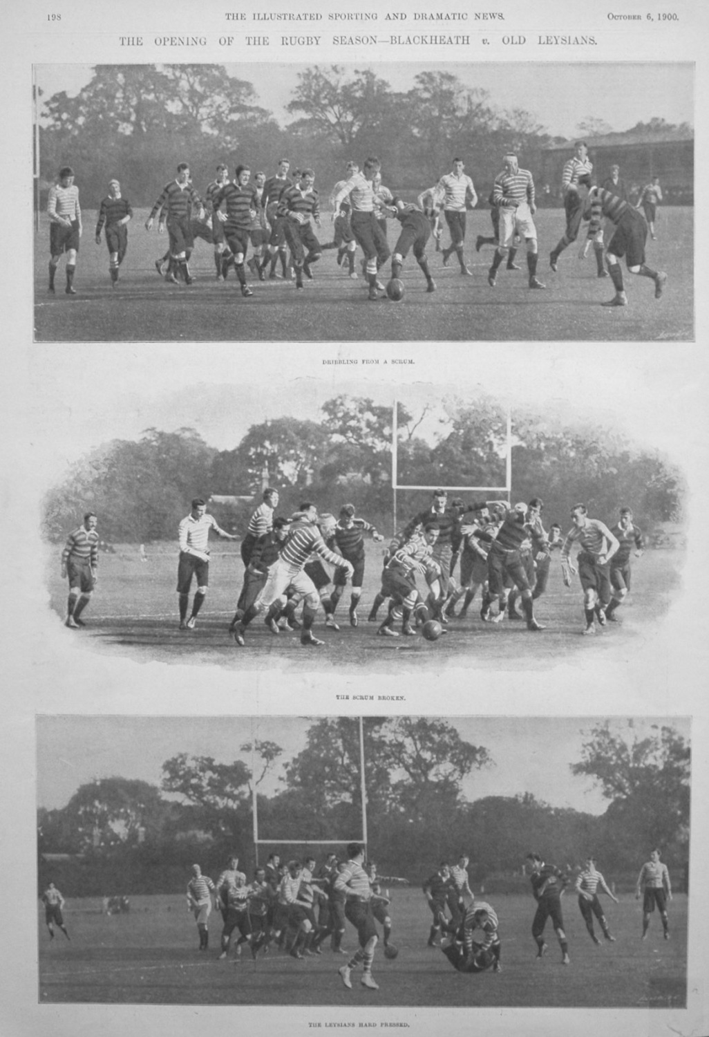 The Opening of the Rugby Season - Blackheath v. Old Leysians. 1900