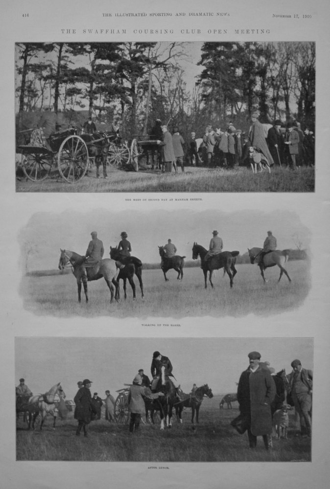 The Swaffam Coursing Club Open Meeting. 1900