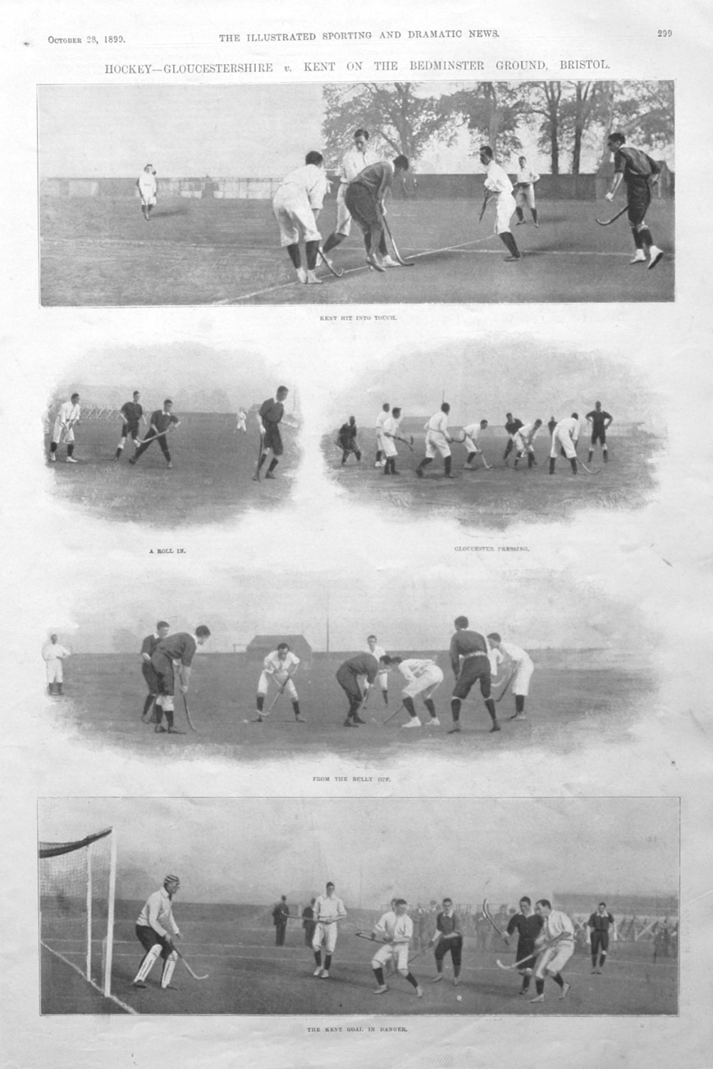 Hockey - Gloucestershire v. Kent on the Bedminster Ground, Bristol. 1899
