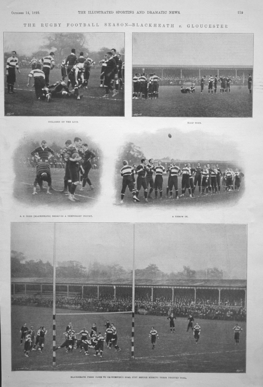 The Rugby Football Season-Blackheath v. Gloucester. 1899