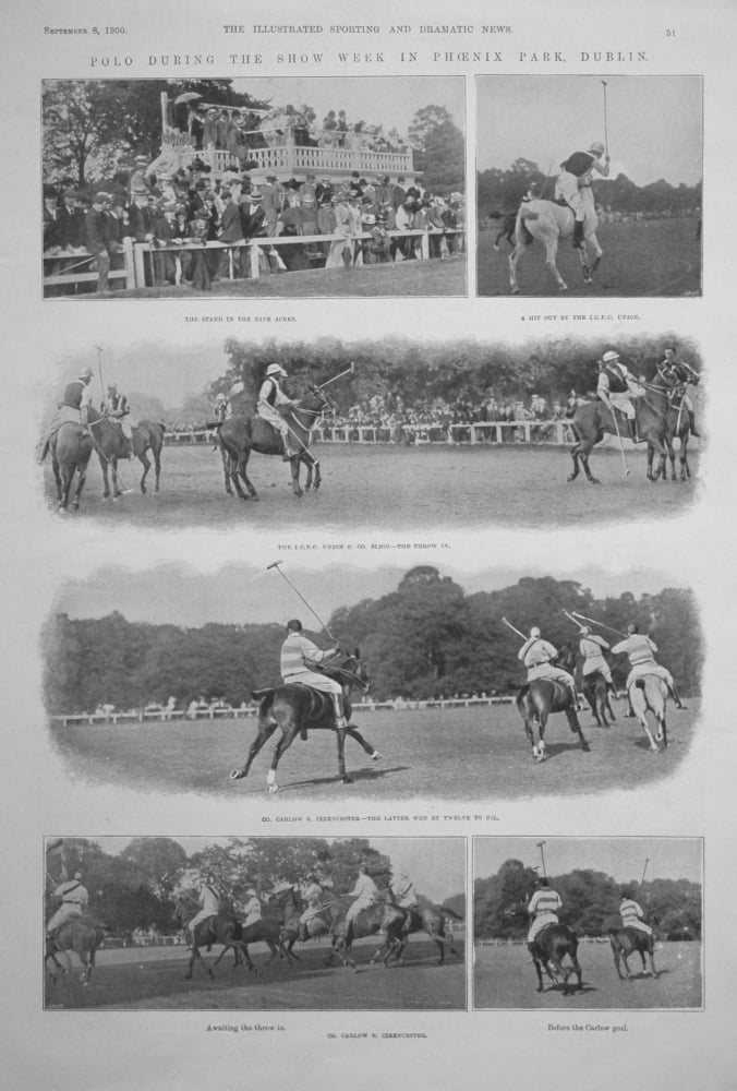 Polo During the Show Week in Phoenix Park, Dublin. 1900