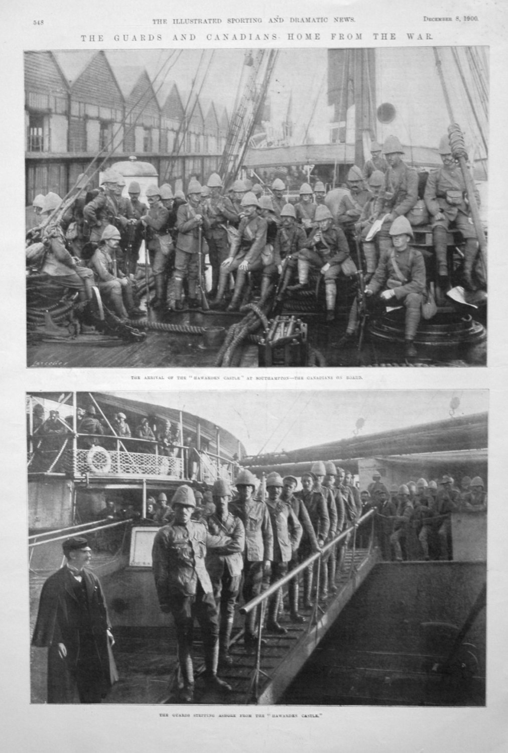The Guards and Canadians Home from the War. 1900