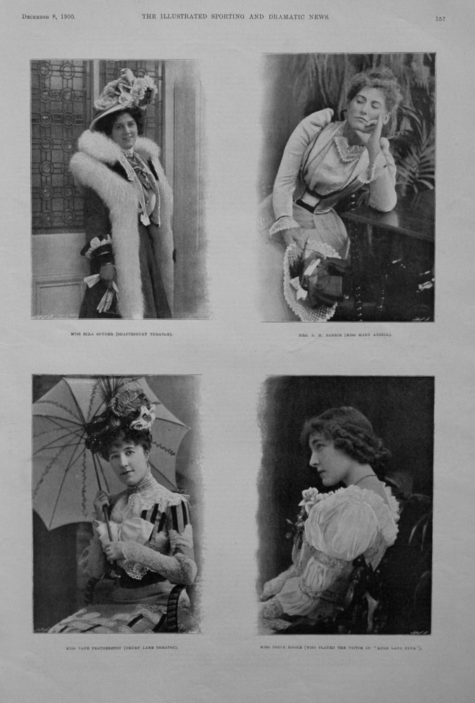 Actresses from the Stage, December 1900.
