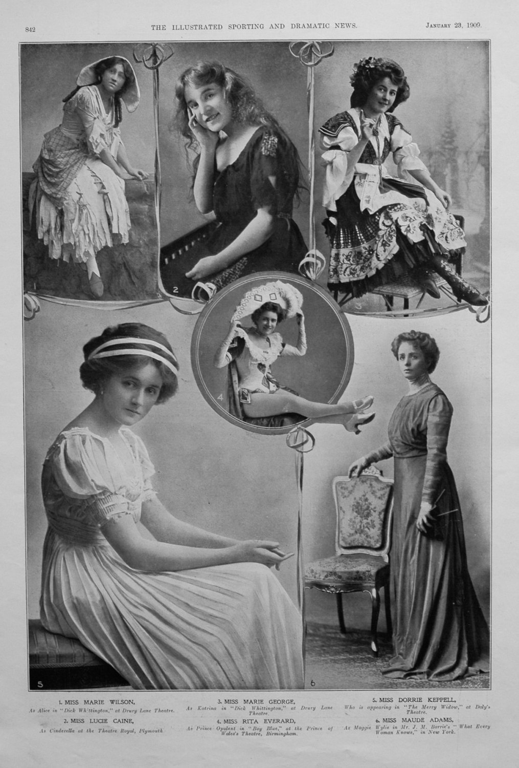 Actresses from the Stage January 1909.